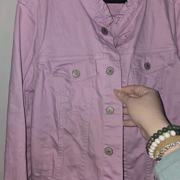 Talbots Light Lilac Pink Jean Jacket - Picture 3 of 9